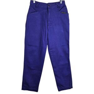 Vtg Rocky Mountain Jeans 31 / 11 Purple Straight Leg High Rise Western Cowgirl